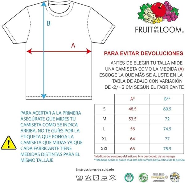 Camiseta Breaking Bad medidas