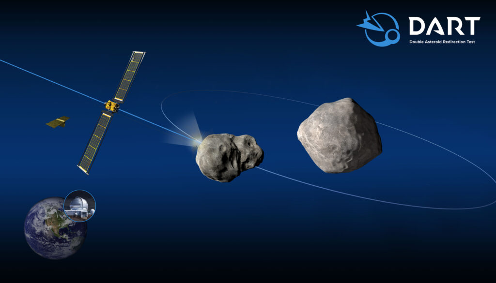 La nave espacial DART desvía un asteroide para proteger a la Tierra.
