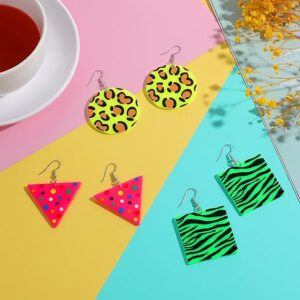 Pendientes geométricos neón