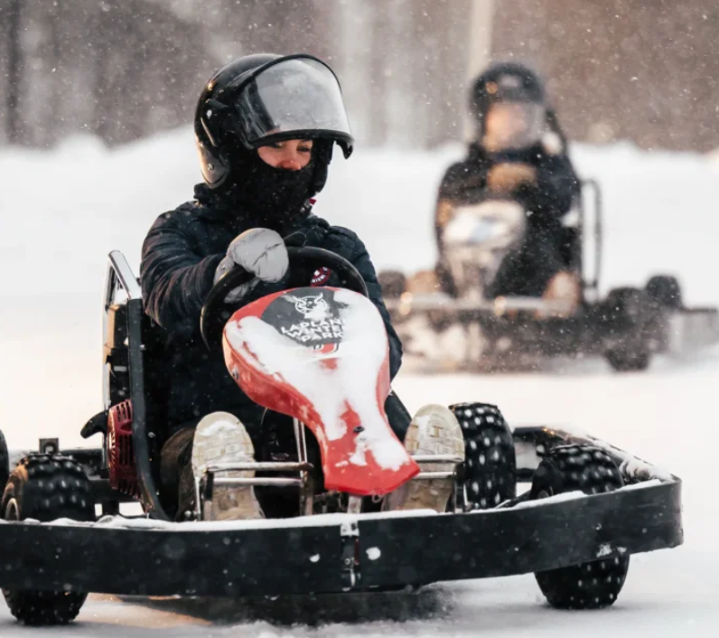 Karting sobre hielo en Lapland Winter Park