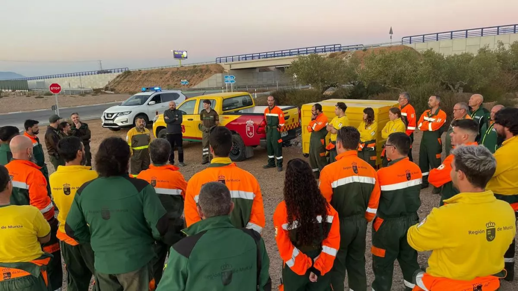 Imagen de los efectivos de la Región en la Zona Cero de Valencia