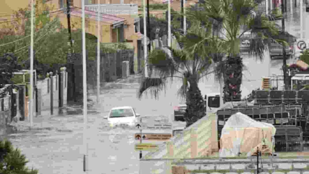 Calles inundadas en Mazarrón | Fuente: Onda Regional