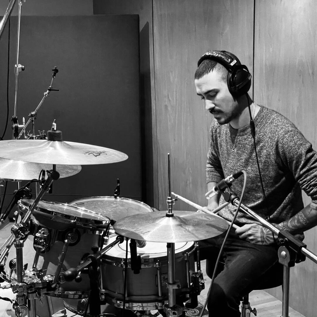 Mini Drums en el estudio de grabación