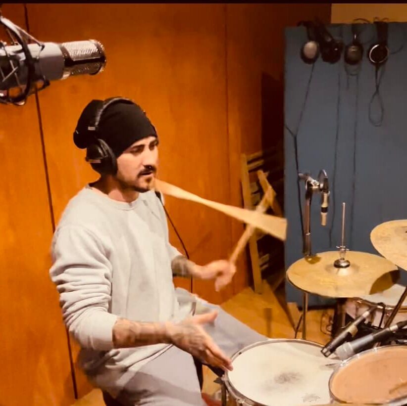Mini Drums en el estudio de grabación
