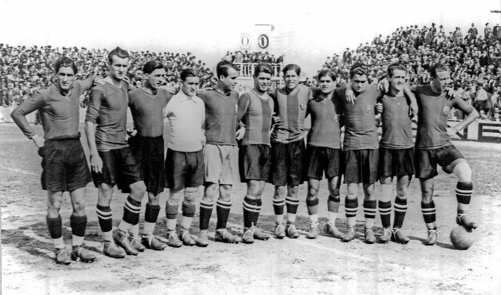 Imagen de la plantilla del FC Barcelona tras ganar la Copa de España