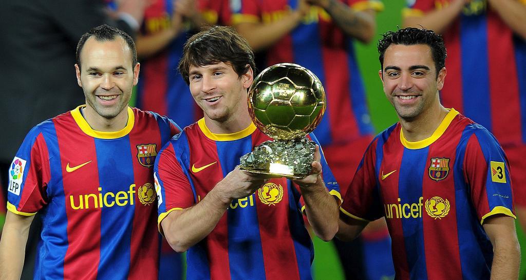 Podio Culé y de la masía, la cantera del FC Barcelona en el balón de oro