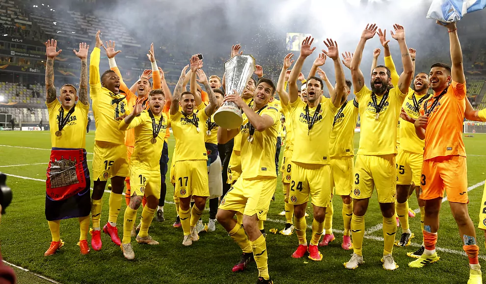 Celebración del título de Europa League del Valencia