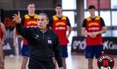 Sergio Scariolo entrenando con la selección española