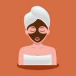 Mujer con mascarilla de arcilla (libre acceso)