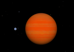 Comparación de WASP-49 b con la Tierra