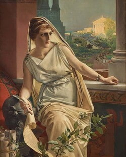 Pintura cuya protagonista es Hipatia de Alejandría