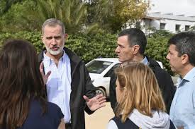 Visita de Felipe VI y Pedro Sánchez a Valencia. Fuente: EFE.