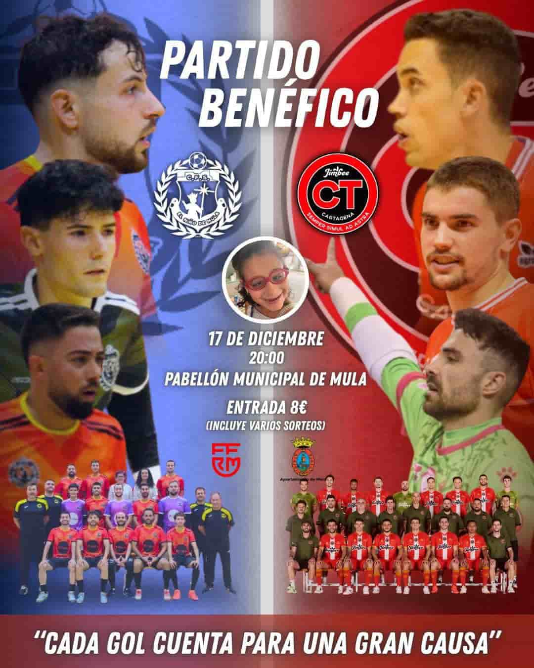 El C.F.S El niño de Mula y el Jimbee unidos por la solidaridad “ Cada gol cuenta para una gran causa”