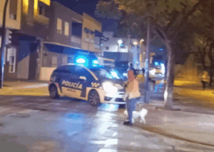 Policía en la noche de lo ocurrido