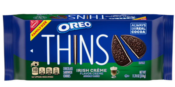 OREO Thins Irish Crème Chocolate Sandwich Cookies