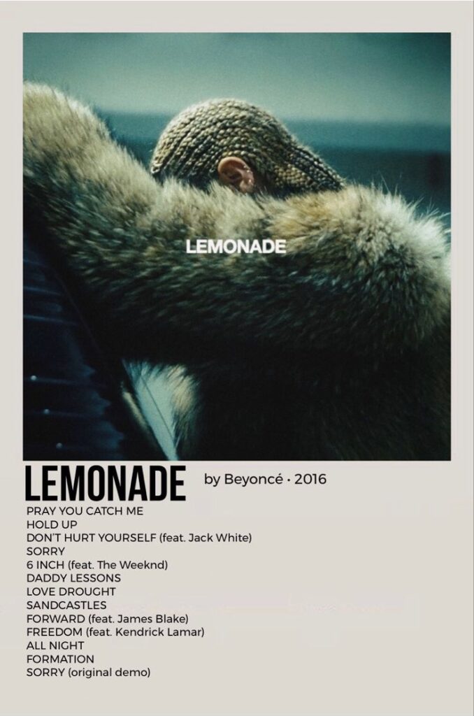 Listado de canciones lemonade