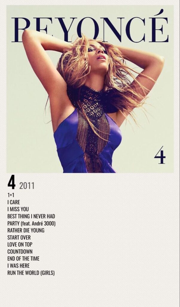 listado de canciones de 4