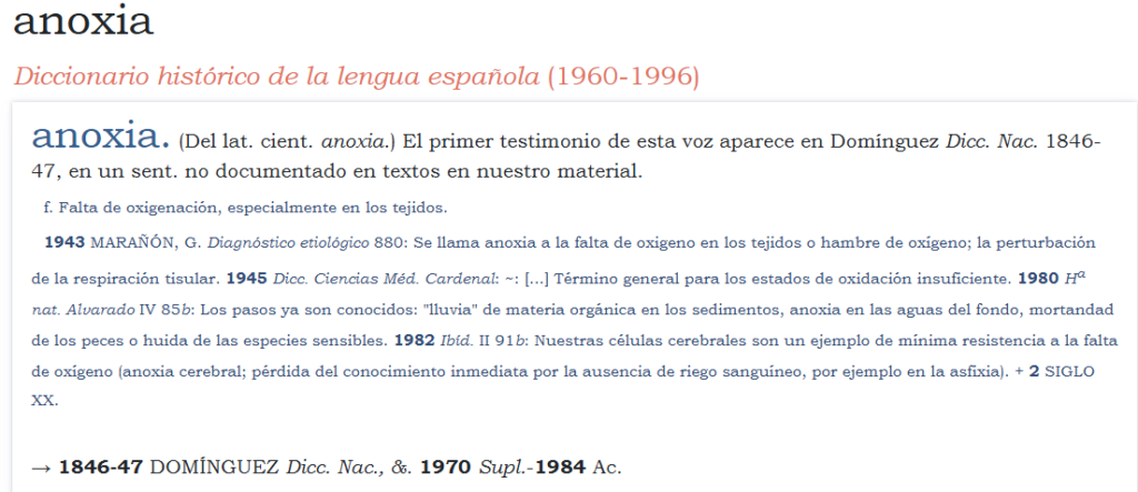 definición de anoxia