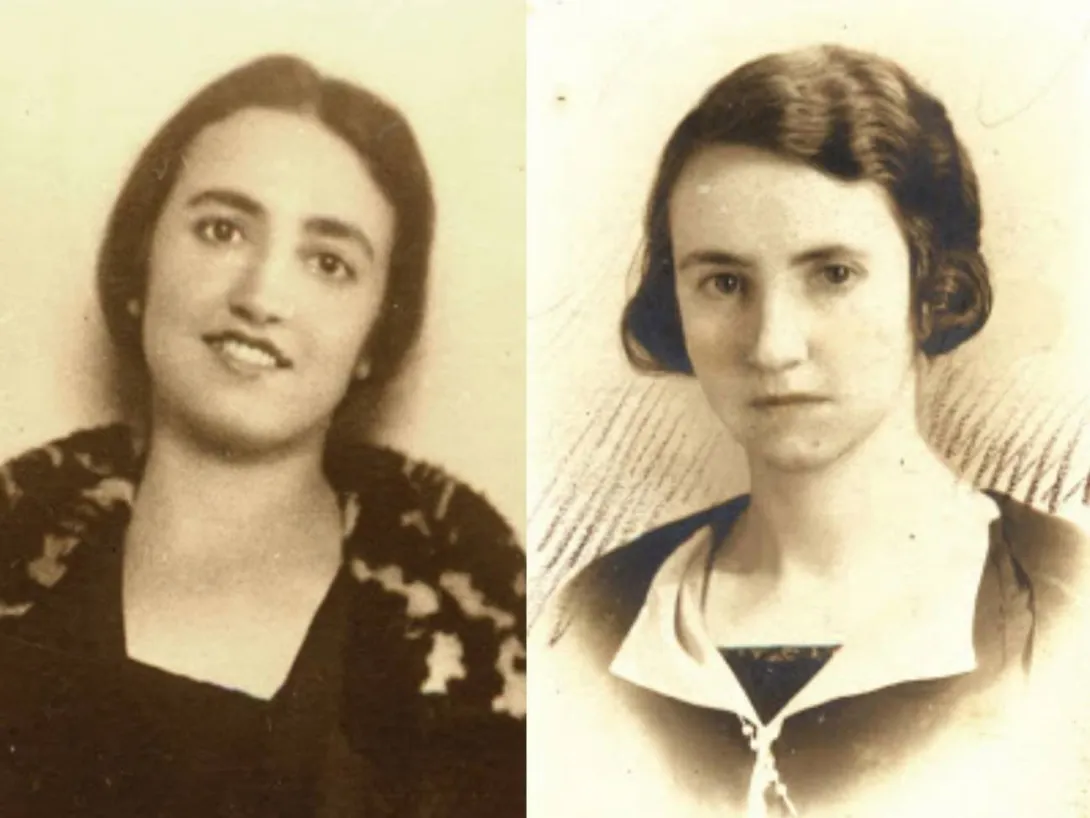 Foto de la genetista Jimena Fernández de la Vega (izquierda) y de su hermana pediatra, Elisa (derecha)