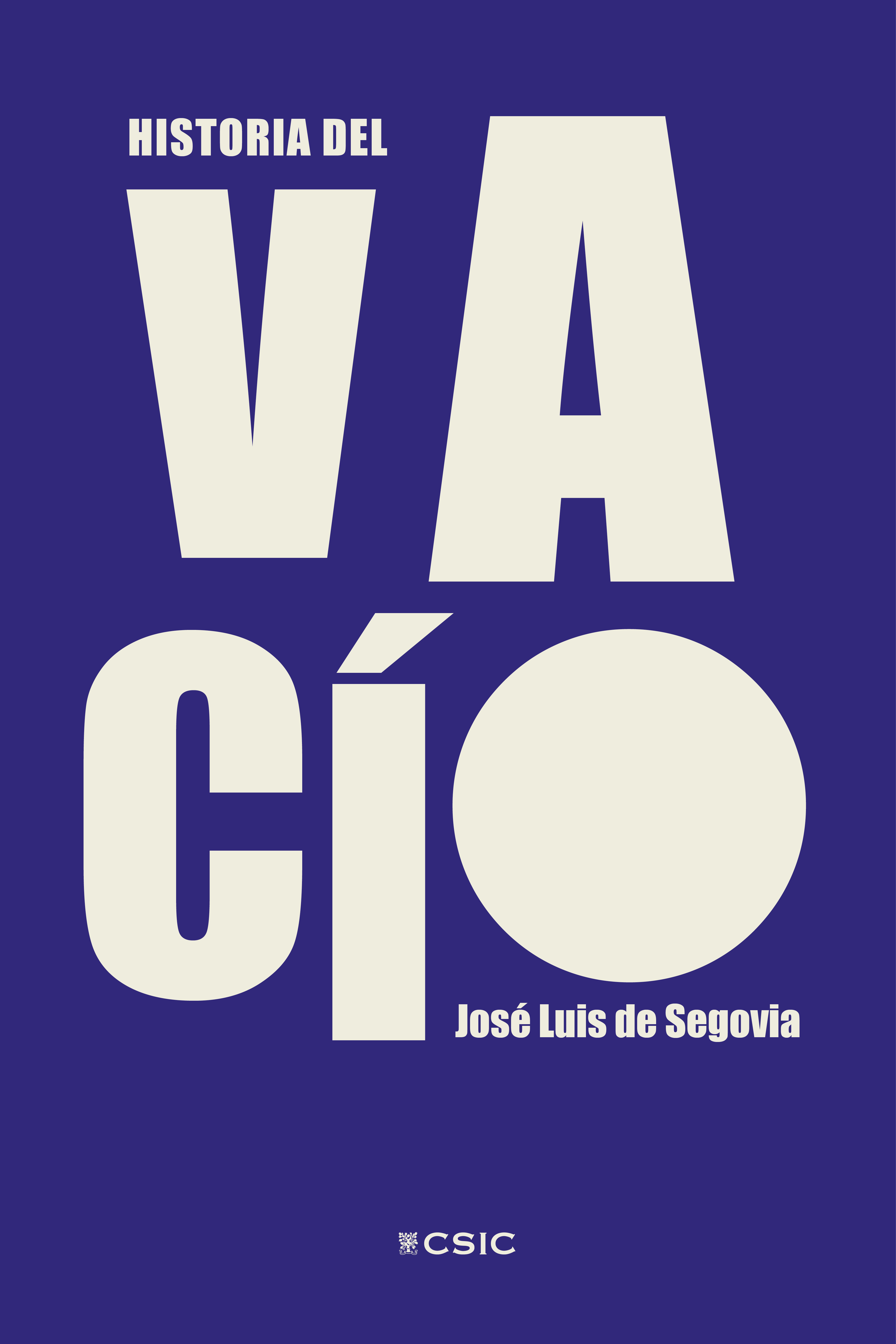 Portada de color morado con la palabra "Vacío" escrita