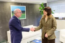 Imagen de Ángel Pelayo González-Torre junto a Diana Morant