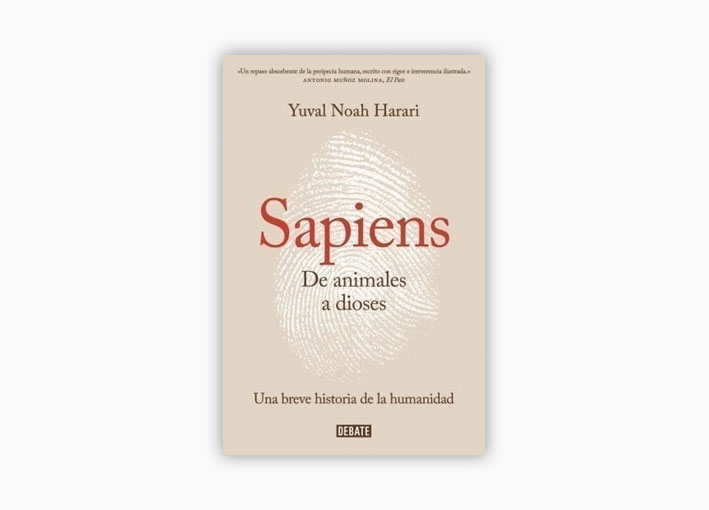 Portada del libro Sapiens de Yuval Noah Harari.