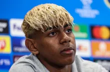 Lamine Yammal en rueda de prensa previo al partido de semifinales contra el inter de milán.
