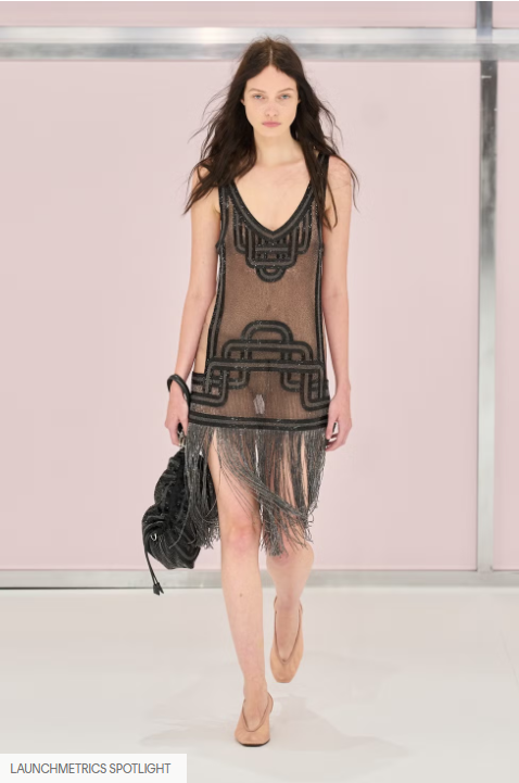 Vestido de flecos de Fendi